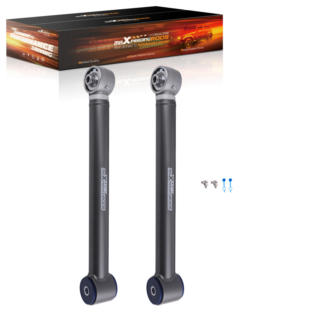 2x Adjustable Rear Lower Control Arm Lift Kit compatible for Jeep Wrangler JK 2007-2018 4WD