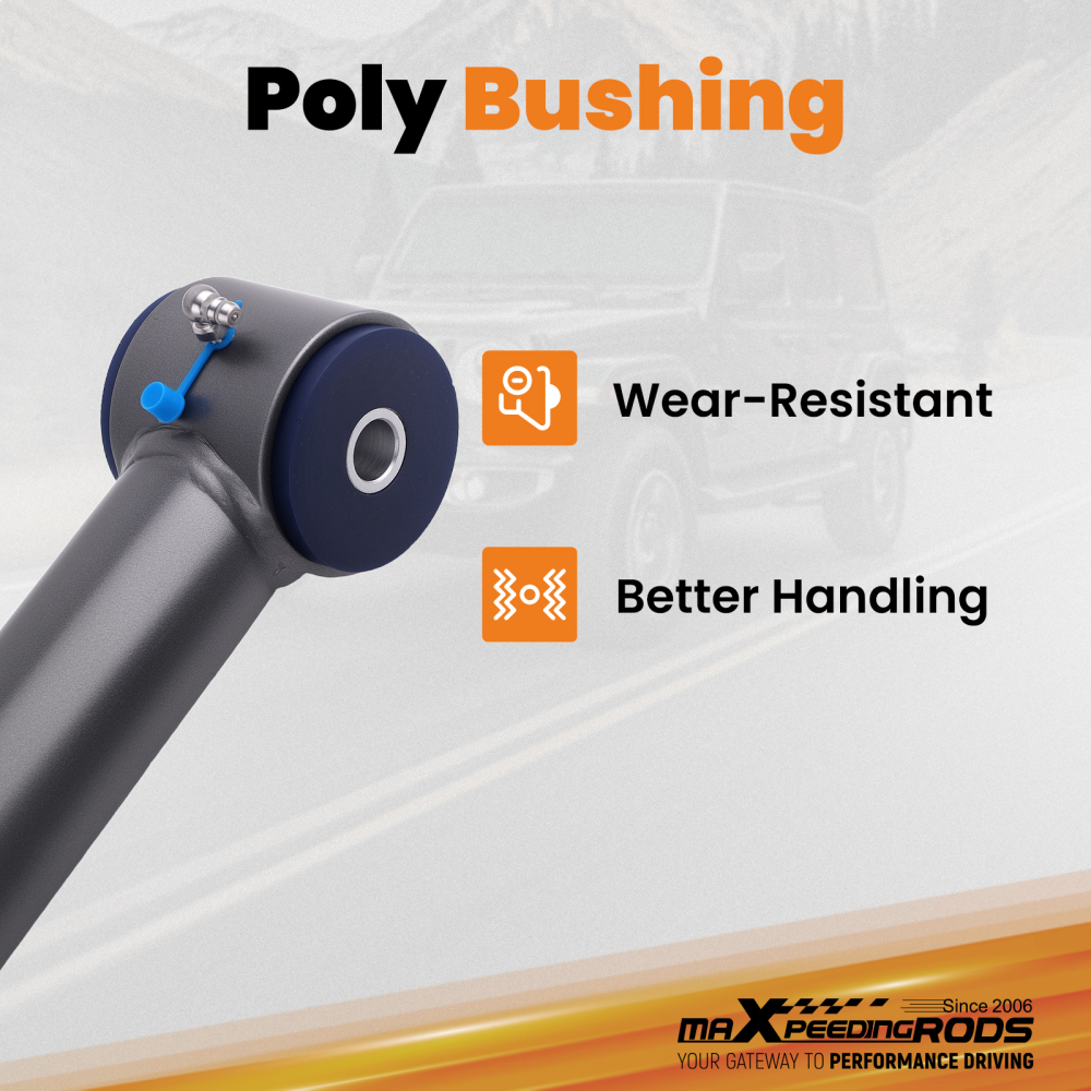 2x Adjustable Rear Lower Control Arm Lift Kit compatible for Jeep Wrangler JK 2007-2018 4WD