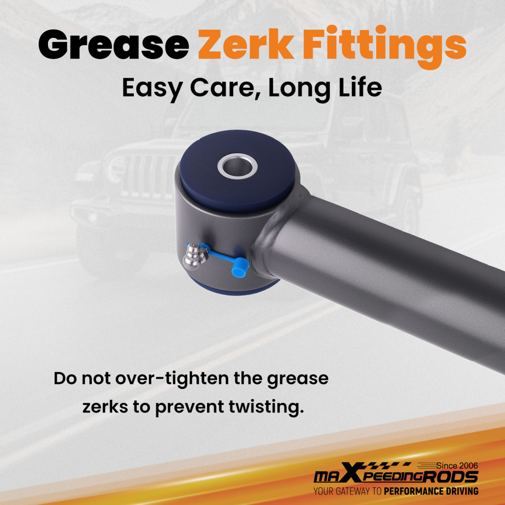 2x Adjustable Rear Lower Control Arm Lift Kit compatible for Jeep Wrangler JK 2007-2018 4WD