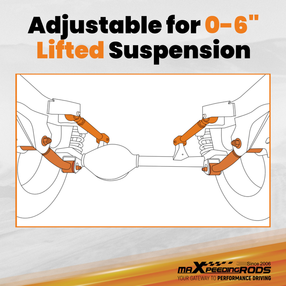 UpperLower Adjustable Rear Control Arm compatible for Jeep Wrangler JK Unlimited 07-10