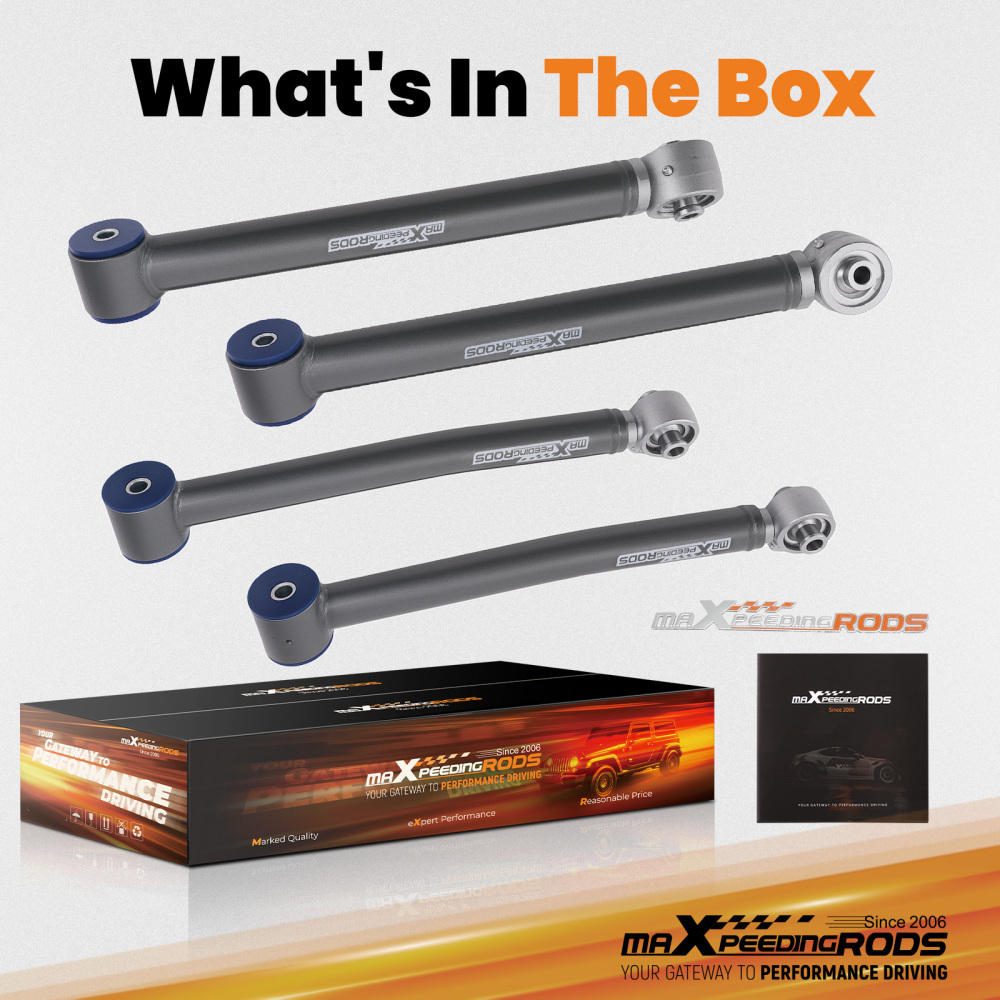 UpperLower Adjustable Rear Control Arm compatible for Jeep Wrangler JK Unlimited 07-10