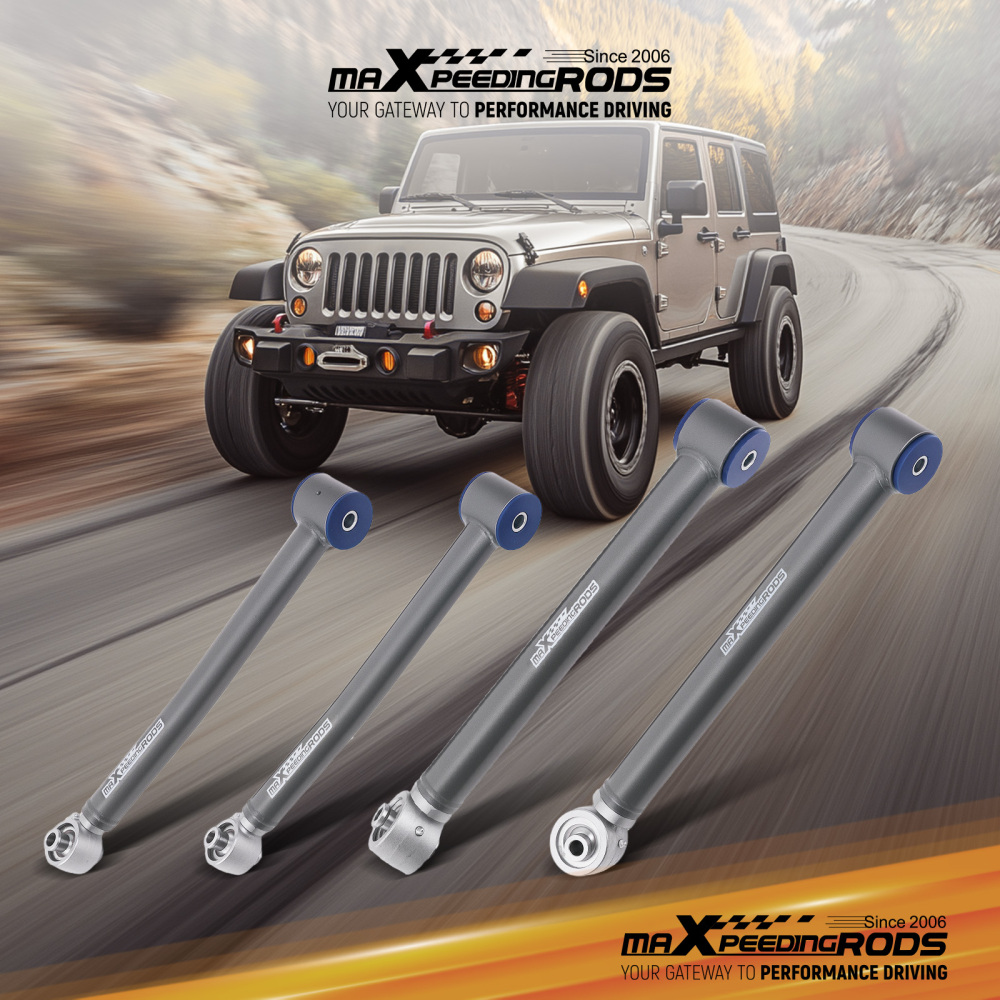 UpperLower Adjustable Rear Control Arm compatible for Jeep Wrangler JK Unlimited 07-10