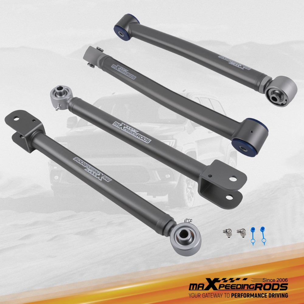 4pcs Front Adjustable Control Arms 0-6 Lift Kit compatible for Jeep Wrangler JK 2007-2018
