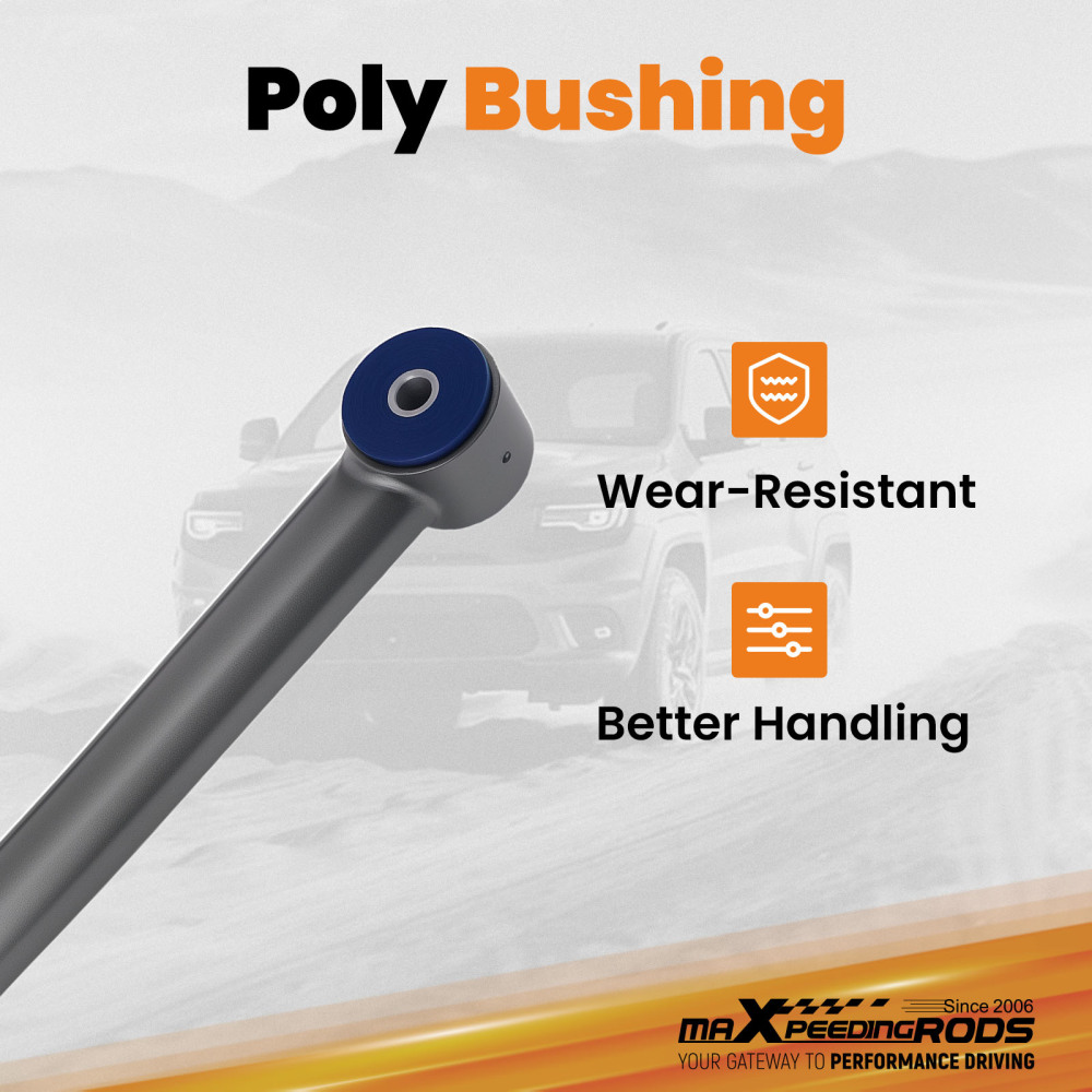 4pcs Front Adjustable Control Arms 0-6 Lift Kit compatible for Jeep Wrangler JK 2007-2018