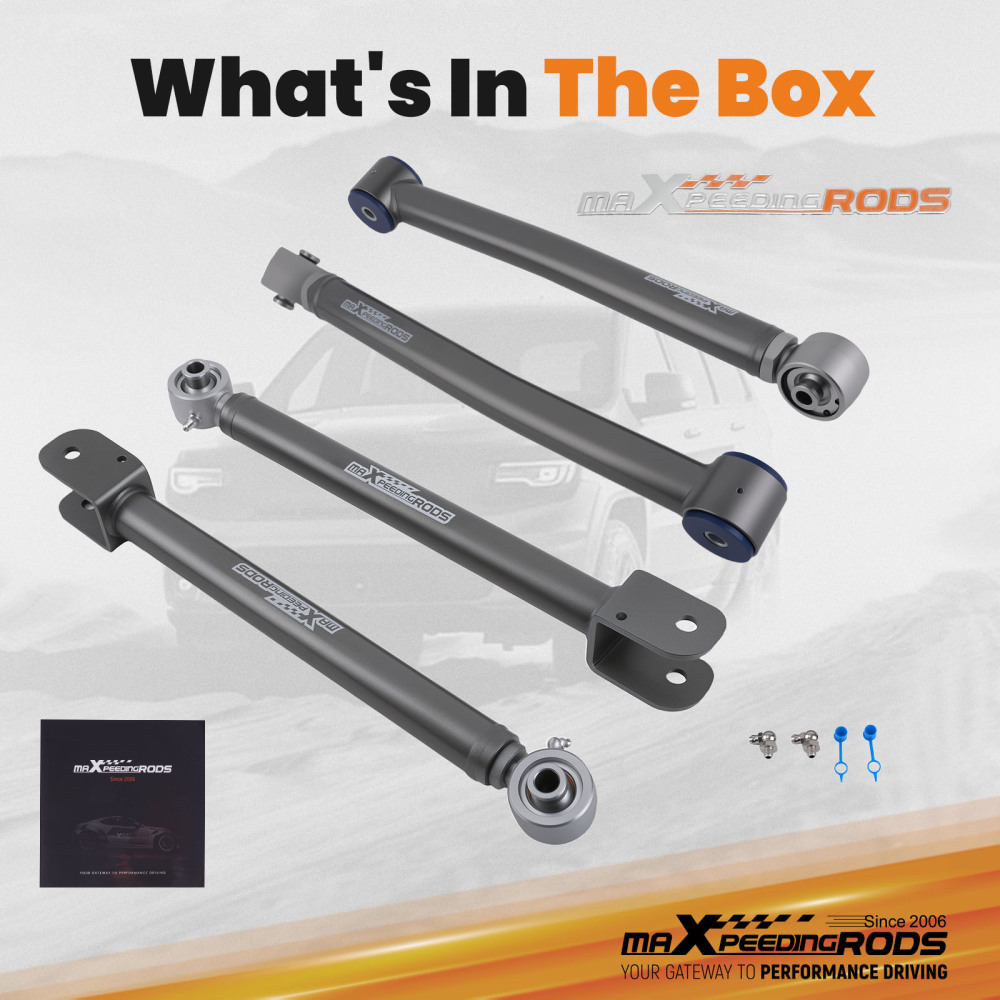 4pcs Front Adjustable Control Arms 0-6 Lift Kit compatible for Jeep Wrangler JK 2007-2018