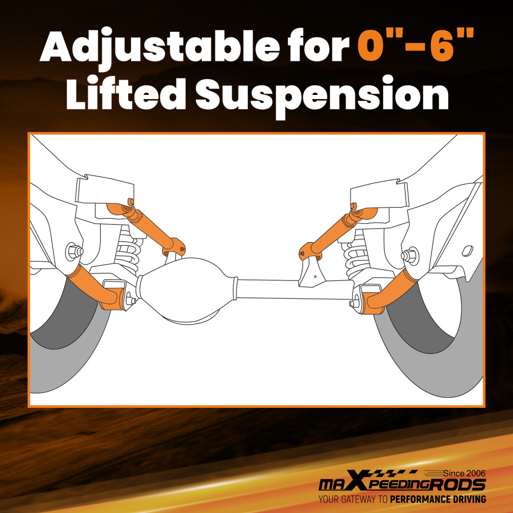 Full Set Adjustable Control Arms 0-6 Lift For 2007-2018 compatible for Jeep Wrangler JK 4WD