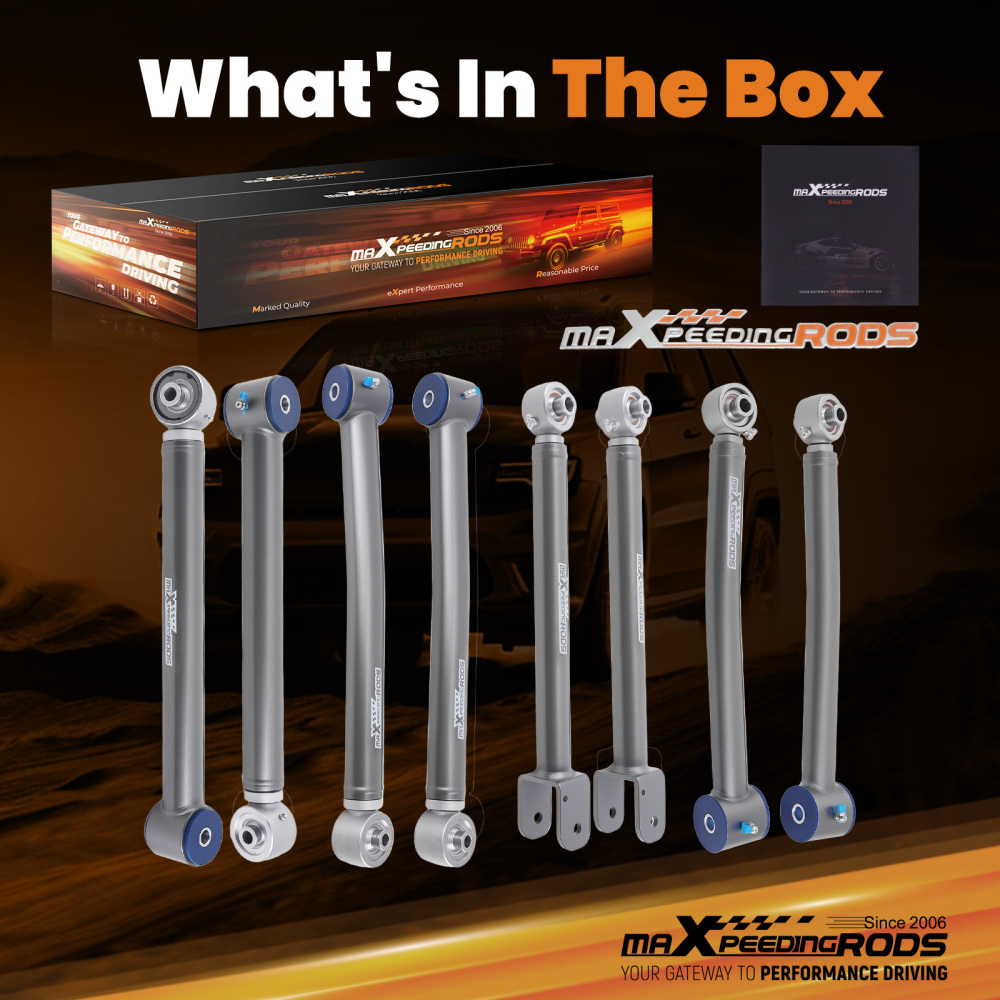 Full Set Adjustable Control Arms 0-6 Lift For 2007-2018 compatible for Jeep Wrangler JK 4WD