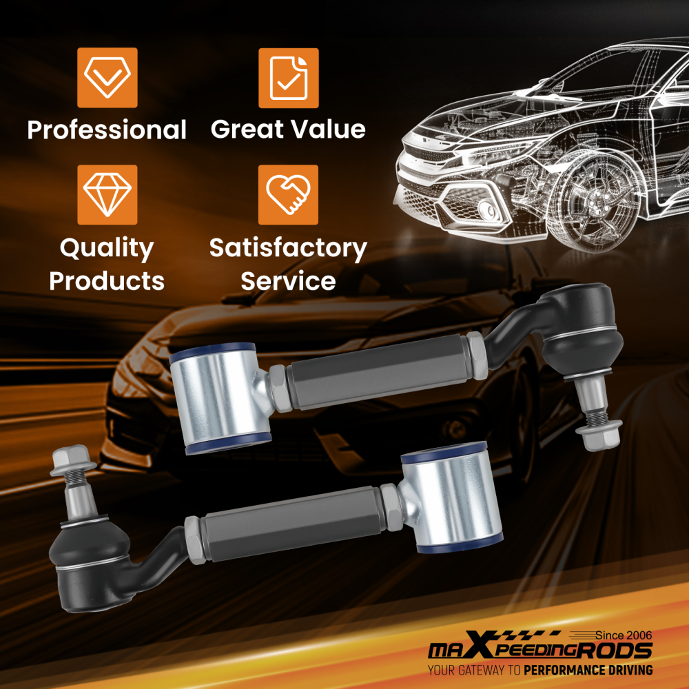 2x Rear Adjustable Camber Kit compatible for Honda Accord 2003-2007 compatible for Acura TSX 2004-2008