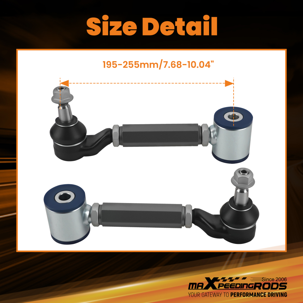 2x Rear Adjustable Camber Kit compatible for Honda Accord 2003-2007 compatible for Acura TSX 2004-2008