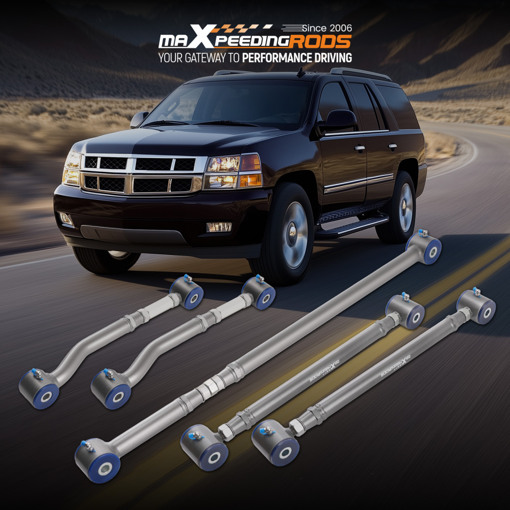 Adjustable Rear UpperLower Control Arms Track Bar compatible for GM SUV 2007-2014 compatible for Tahoe