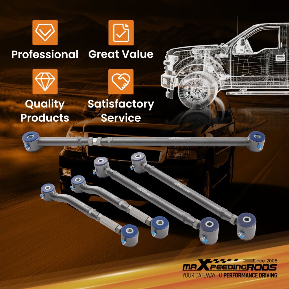 Adjustable Rear UpperLower Control Arms Track Bar compatible for GM SUV 2007-2014 compatible for Tahoe