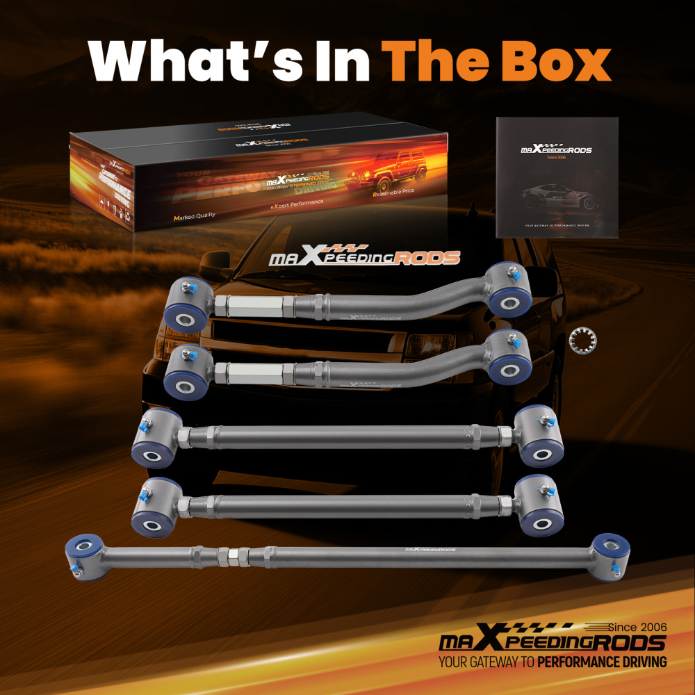 Adjustable Rear UpperLower Control Arms Track Bar compatible for GM SUV 2007-2014 compatible for Tahoe