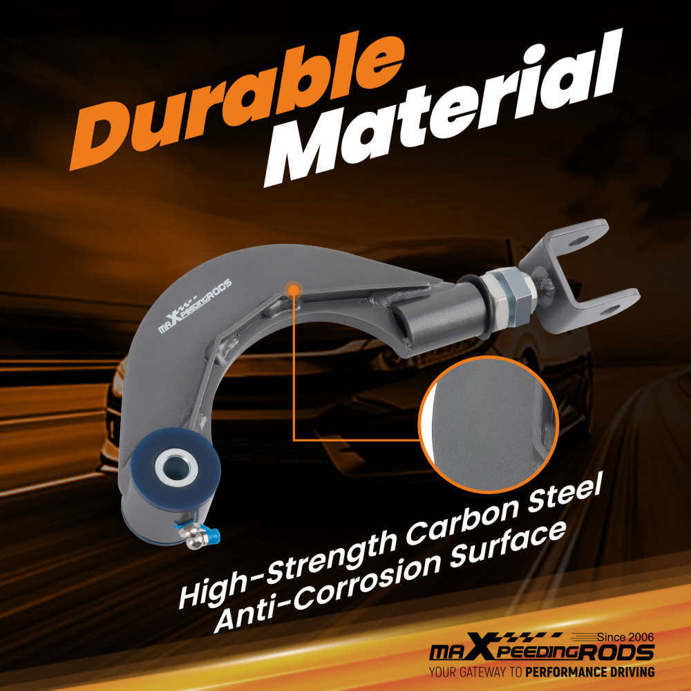 4x Adjustable Rear Camber Toe Control Arms For 2018-2023 compatible for Toyota Camry FWD only