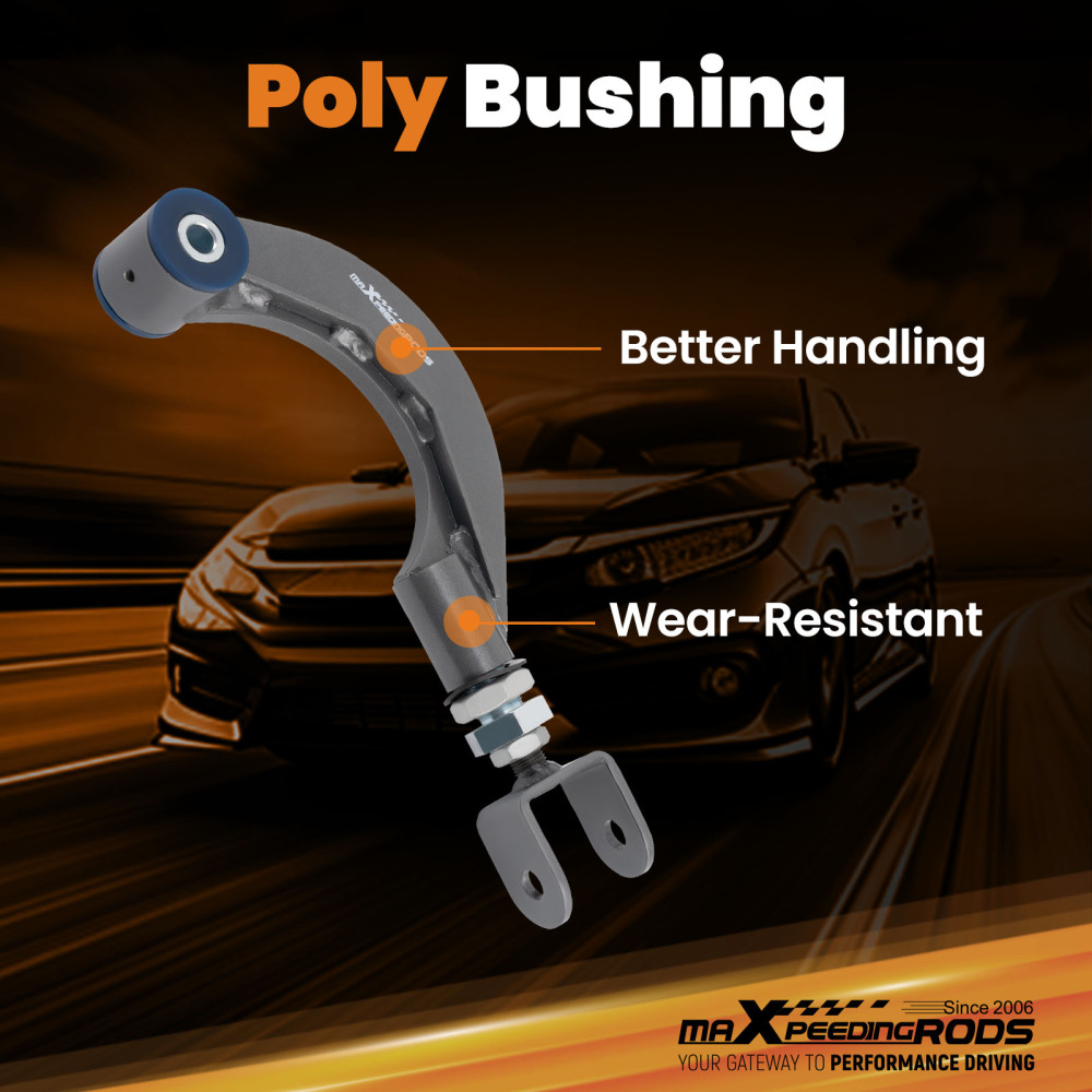 4x Adjustable Rear Camber Toe Control Arms For 2018-2023 compatible for Toyota Camry FWD only