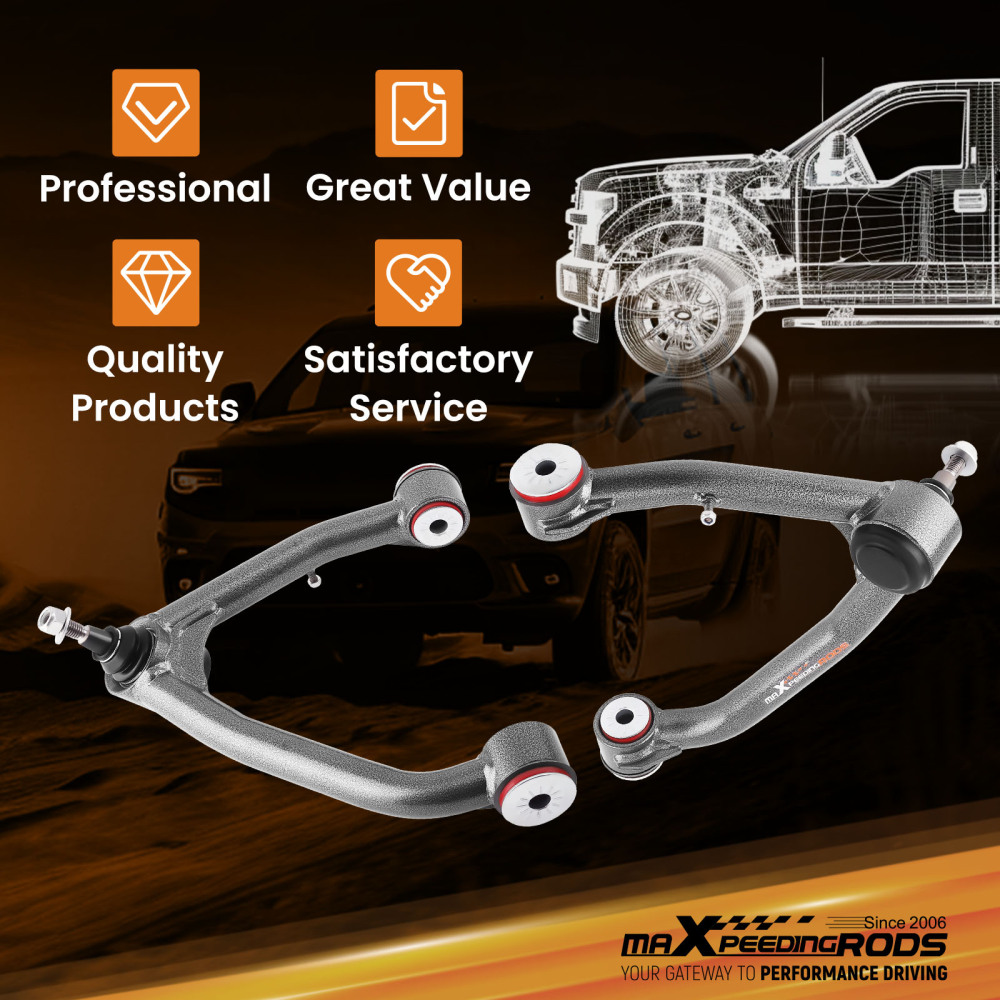 2-4 Lift Upper Control Arms for 14-18 compatible for Chevy Silverado GMC Sierra 1500 2WD 4WD