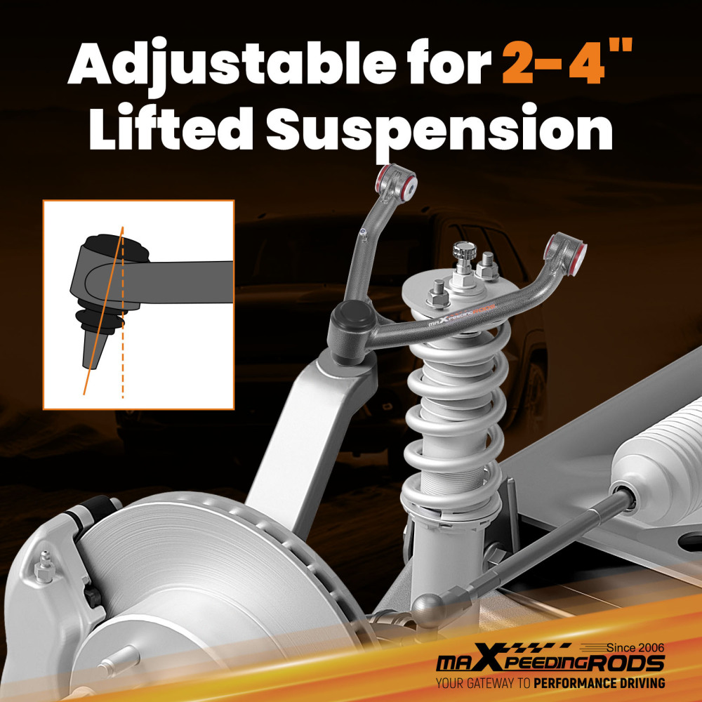 2-4 Lift Upper Control Arms for 14-18 compatible for Chevy Silverado GMC Sierra 1500 2WD 4WD