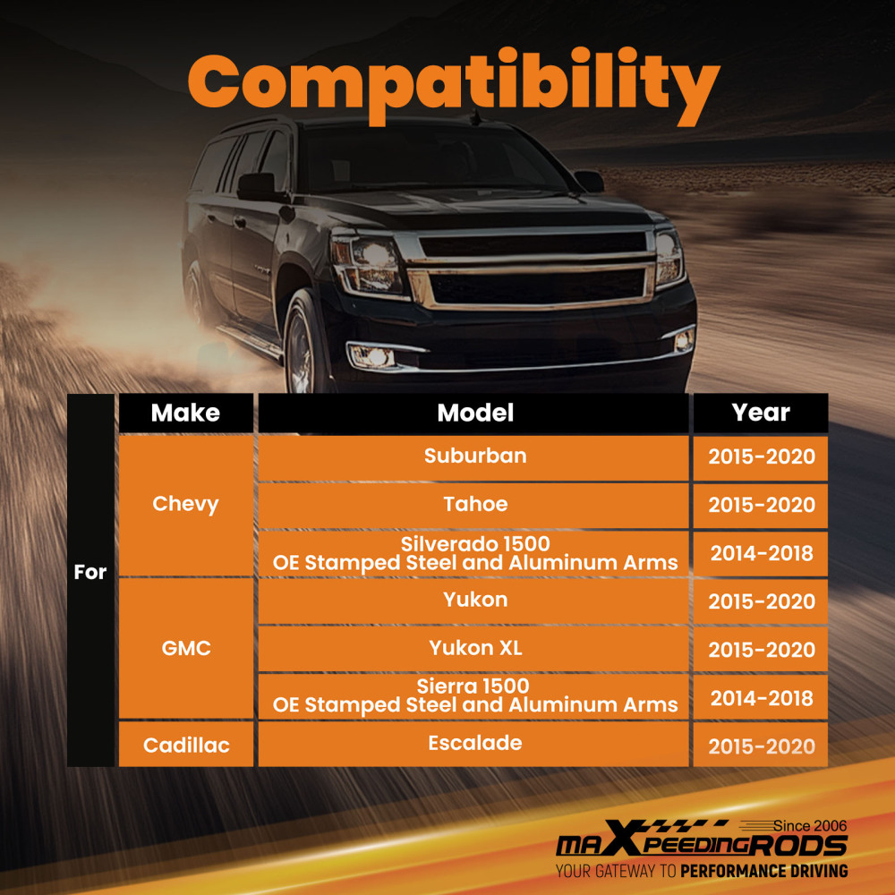 2-4 Lift Upper Control Arms for 14-18 compatible for Chevy Silverado GMC Sierra 1500 2WD 4WD