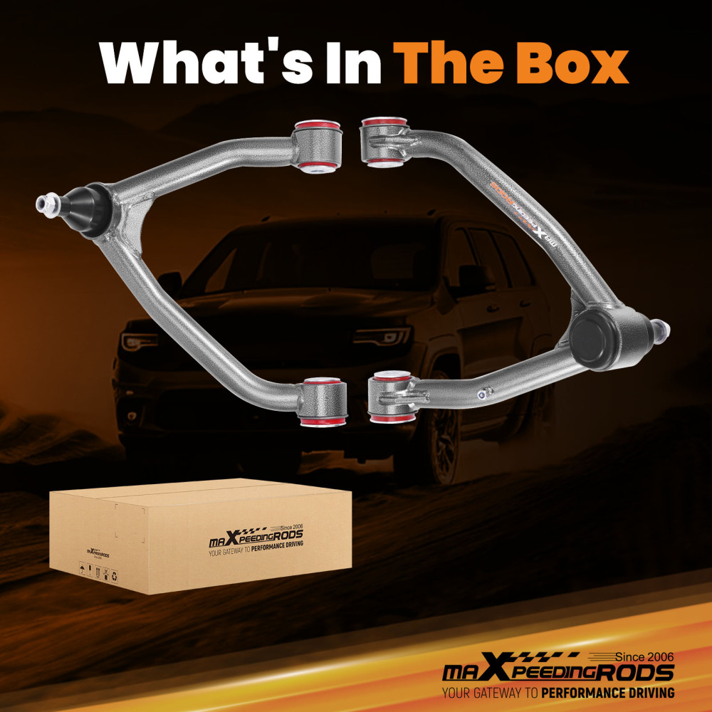 2-4 Lift Upper Control Arms for 14-18 compatible for Chevy Silverado GMC Sierra 1500 2WD 4WD