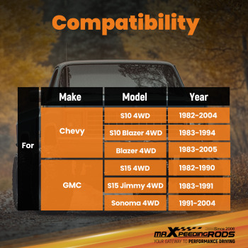 2-4 Lift Front Upper Control Arms Tubular For 1982-2004 compatible for Chevy S10 compatible for GMC S15 4X4