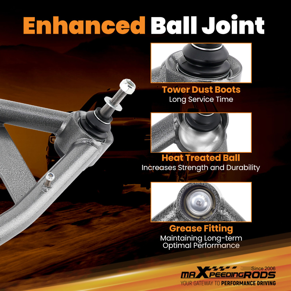 2-4 Lift Front Upper Control Arms Tubular For 1982-2004 compatible for Chevy S10 compatible for GMC S15 4X4