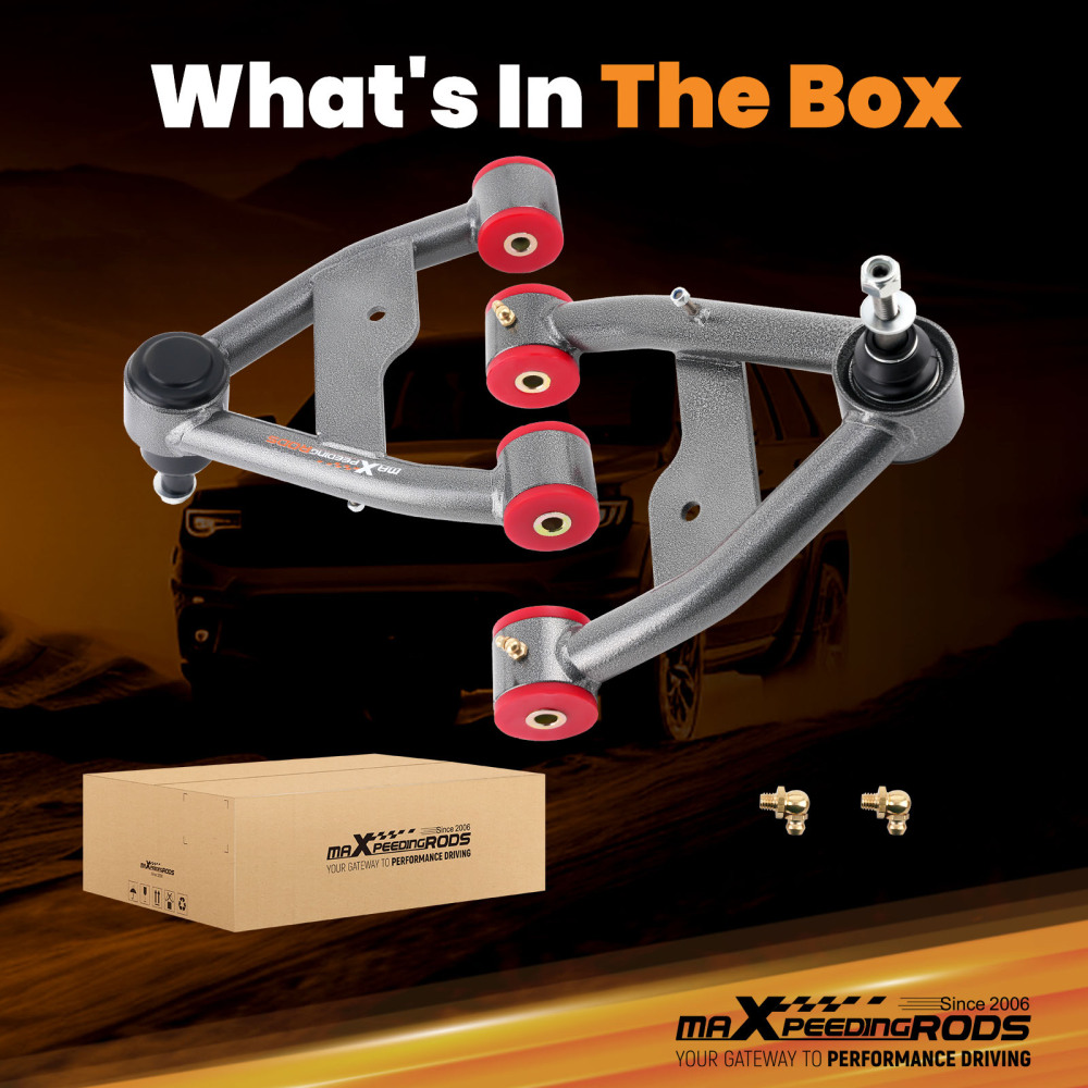 2-4 Lift Front Upper Control Arms Tubular For 1982-2004 compatible for Chevy S10 compatible for GMC S15 4X4