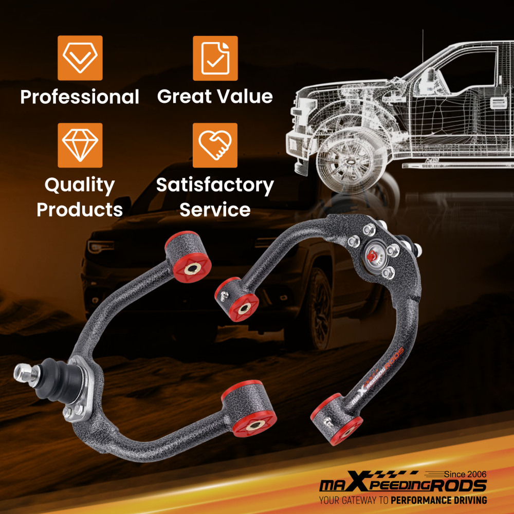 1-4 Lift Front Upper Control Arms for 11-2015 compatible for Jeep Grand Cherokee compatible for Dodge Durango