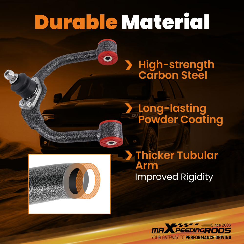 1-4 Lift Front Upper Control Arms for 11-2015 compatible for Jeep Grand Cherokee compatible for Dodge Durango