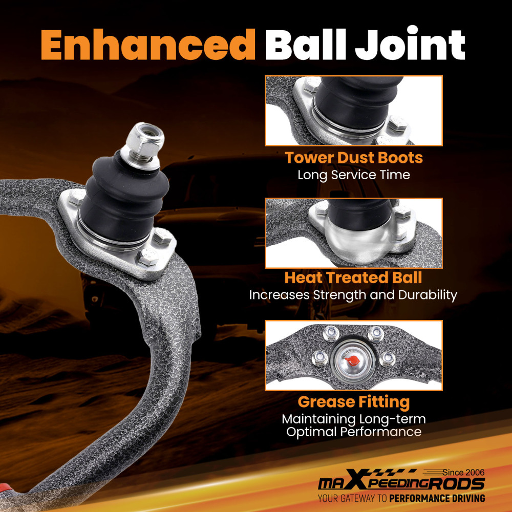 1-4 Lift Front Upper Control Arms for 11-2015 compatible for Jeep Grand Cherokee compatible for Dodge Durango