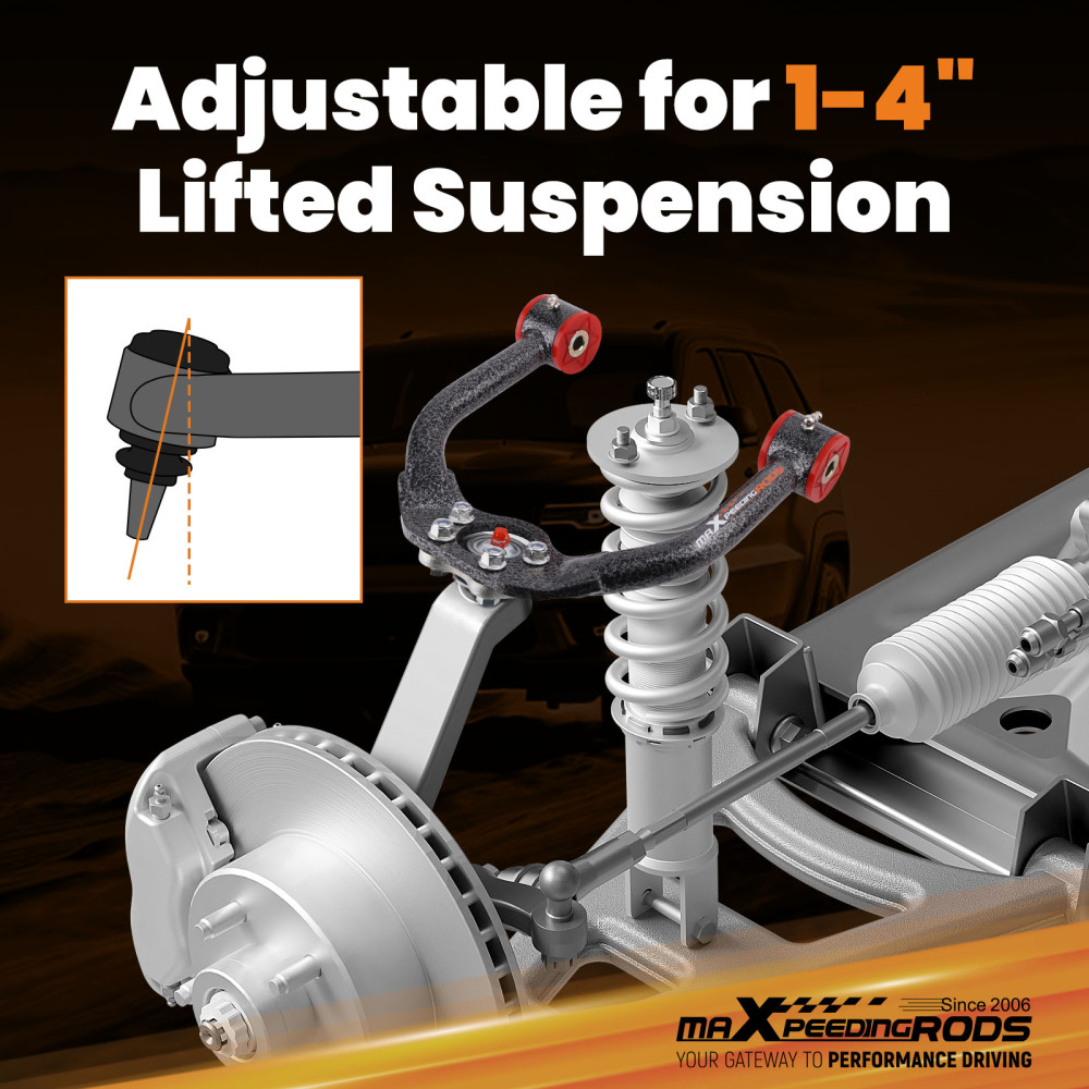 1-4 Lift Front Upper Control Arms for 11-2015 compatible for Jeep Grand Cherokee compatible for Dodge Durango