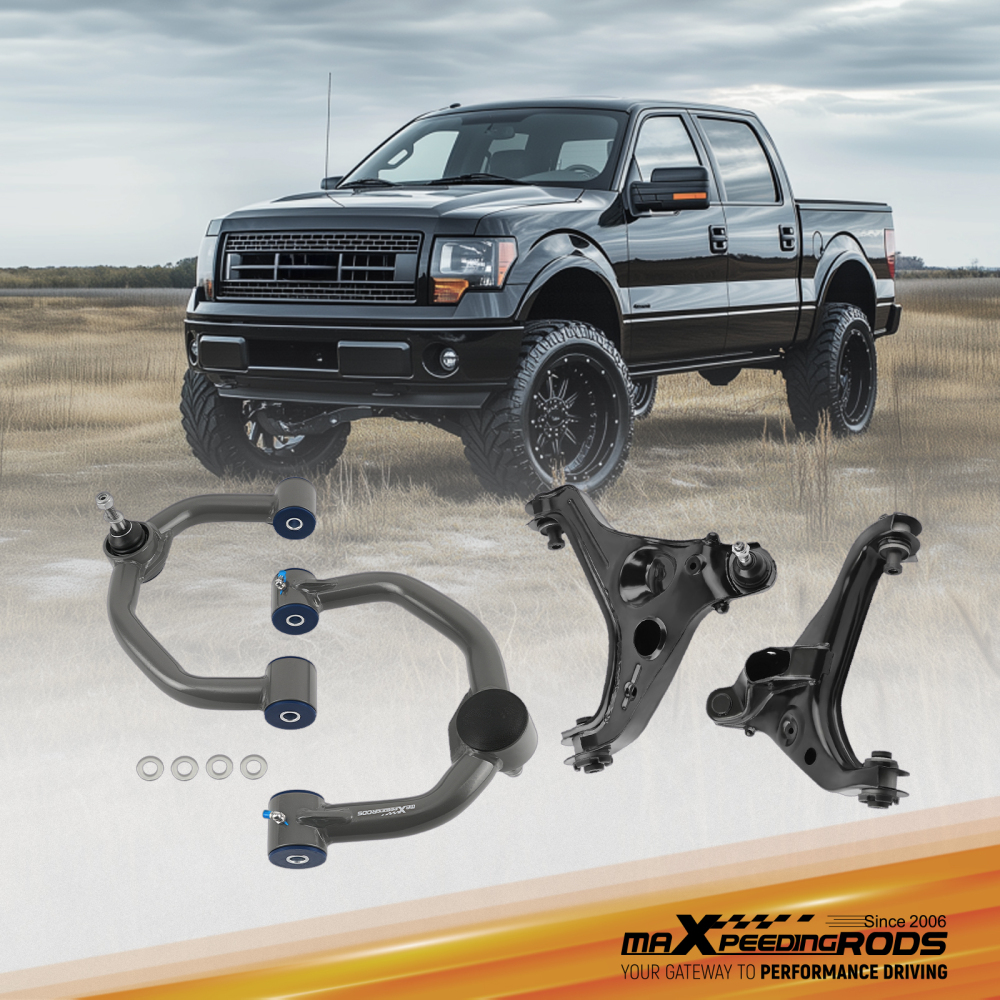 0-2 Lift Front Upper Lower Control Arms for 2009-2012 2013 compatible for Ford F-150 2WD/4WD