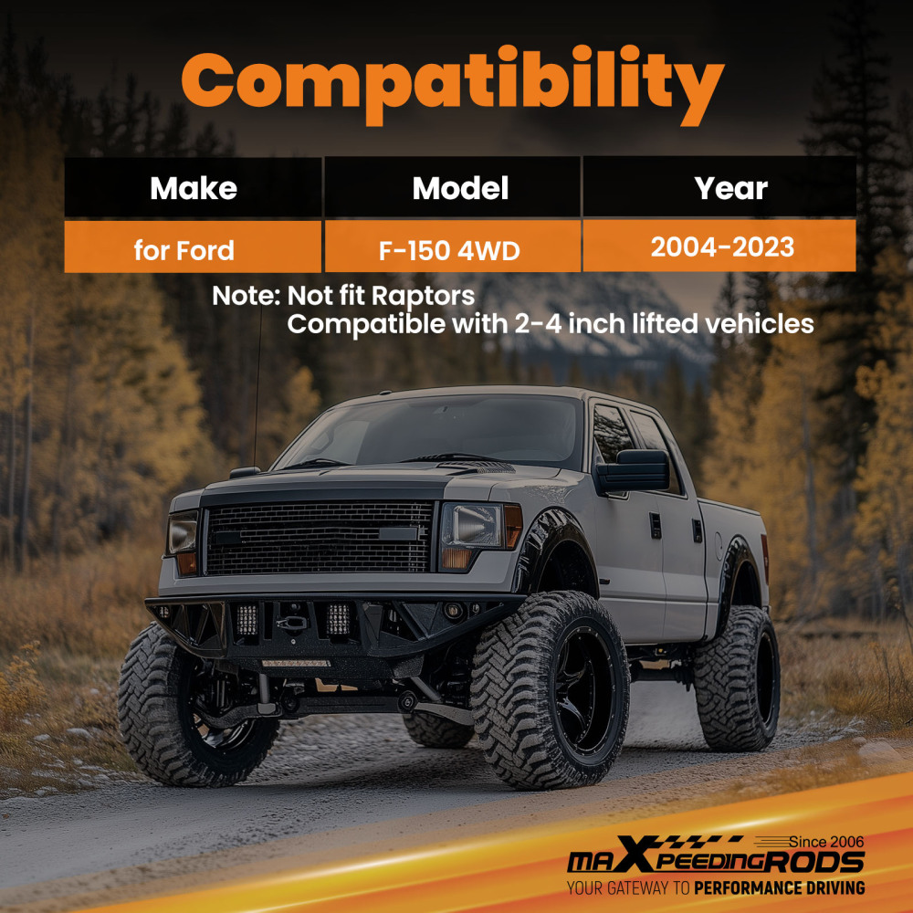 Suspension Front Upper Control Arms 2-4 Lift For 2004-2023 compatible for Ford F150 4X4 4WD
