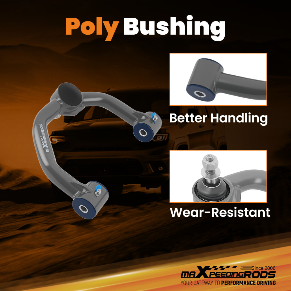 Suspension Front Upper Control Arms 2-4 Lift For 2004-2023 compatible for Ford F150 4X4 4WD