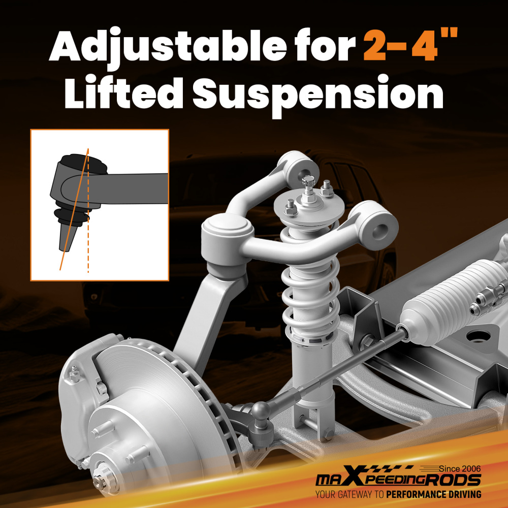 Suspension Front Upper Control Arms 2-4 Lift For 2004-2023 compatible for Ford F150 4X4 4WD