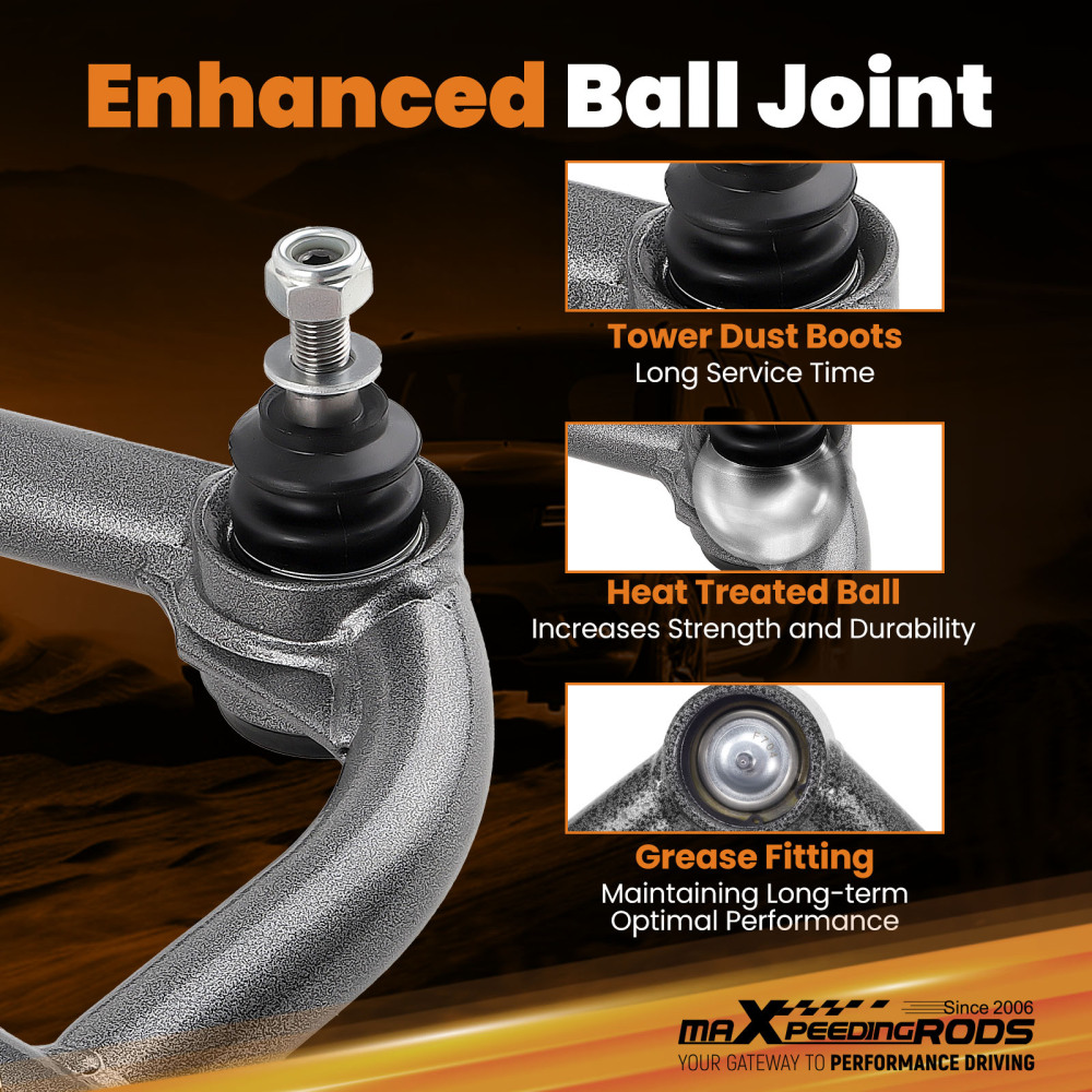 Front Upper Control Arms 2-4 Lift for 2004-2023 compatible for Ford F-150 F150 Suspension Kit