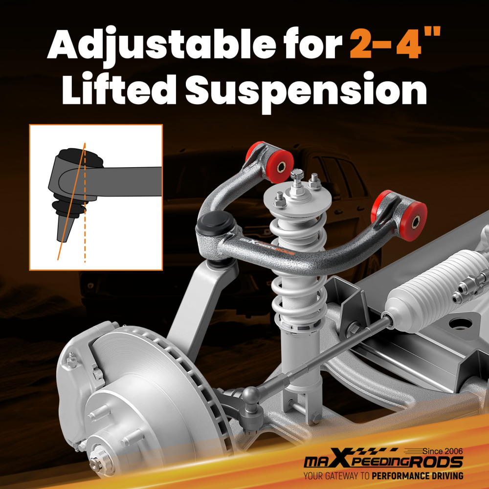 Front Upper Control Arms 2-4 Lift for 2004-2023 compatible for Ford F-150 F150 Suspension Kit