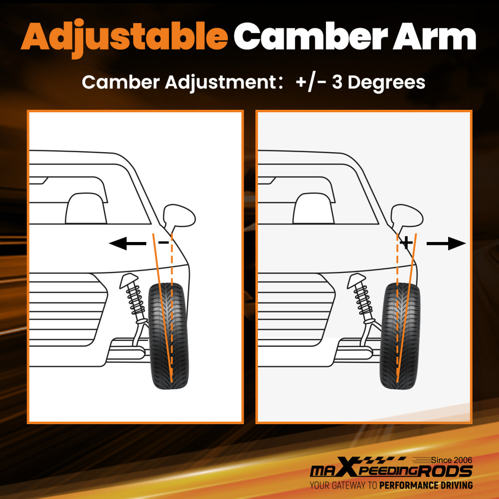 4x Rear Adjustable Camber Toe Arms For 2016 2017 2018 2019 2020-2024 compatible for Honda Civic