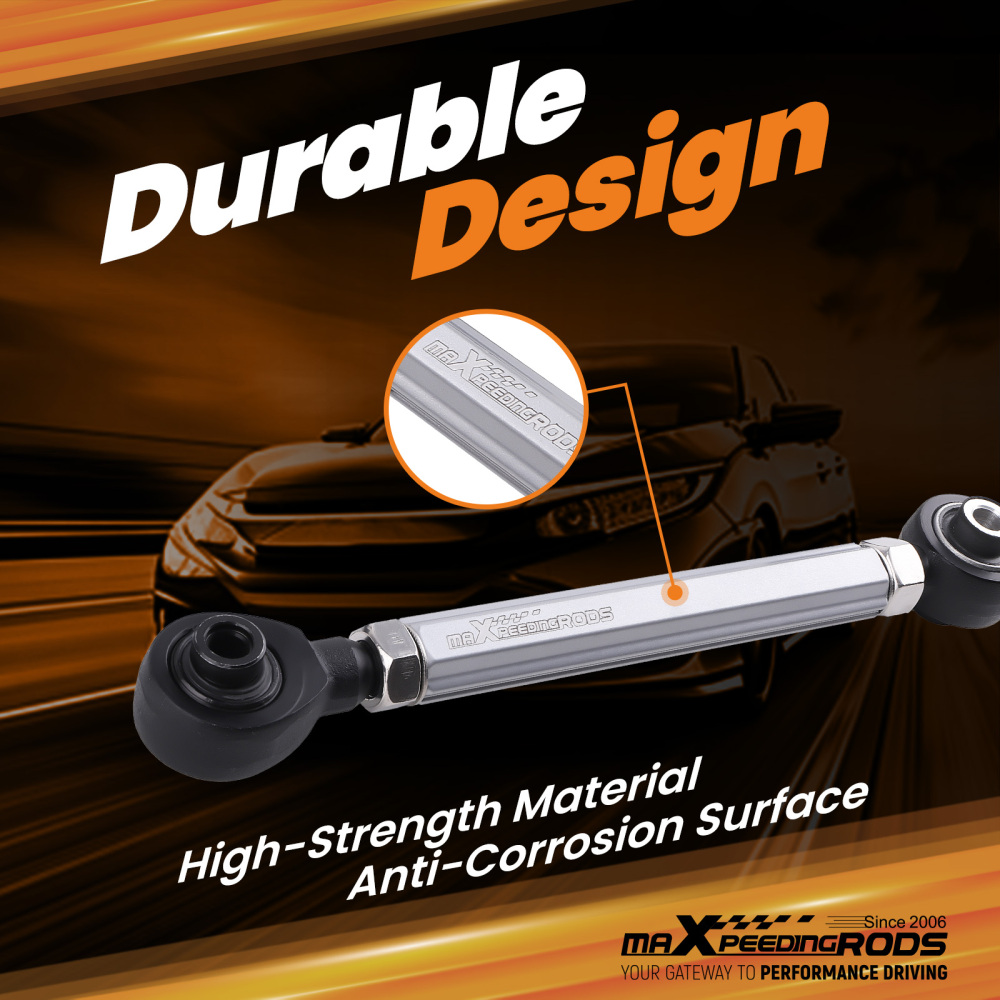 4x Rear Adjustable Camber Toe Arms For 2016 2017 2018 2019 2020-2024 compatible for Honda Civic