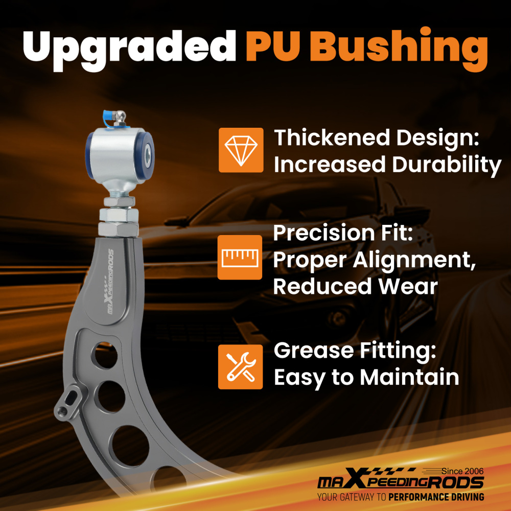 4x Rear Adjustable Camber Toe Arms For 2016 2017 2018 2019 2020-2024 compatible for Honda Civic