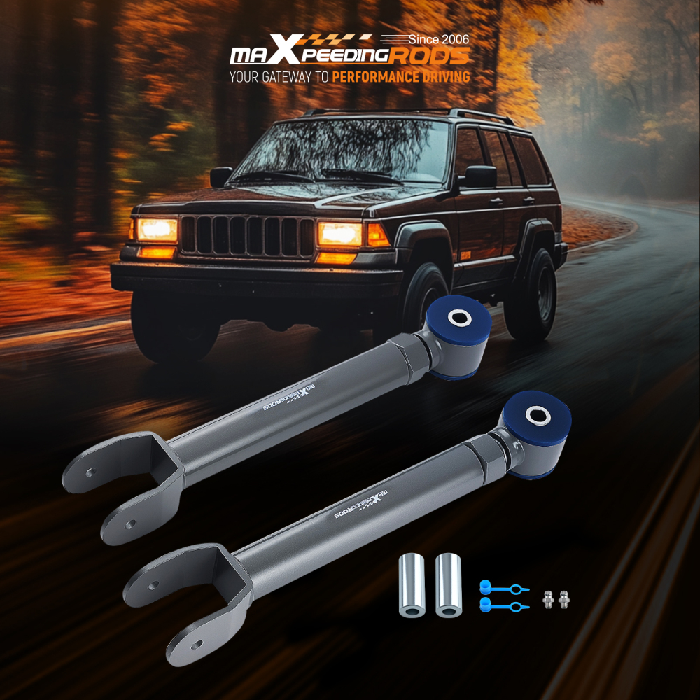 2pcs Control Arm Set Front Upper compatible for Jeep Cherokee XJ Grand Cherokee ZJ WJ