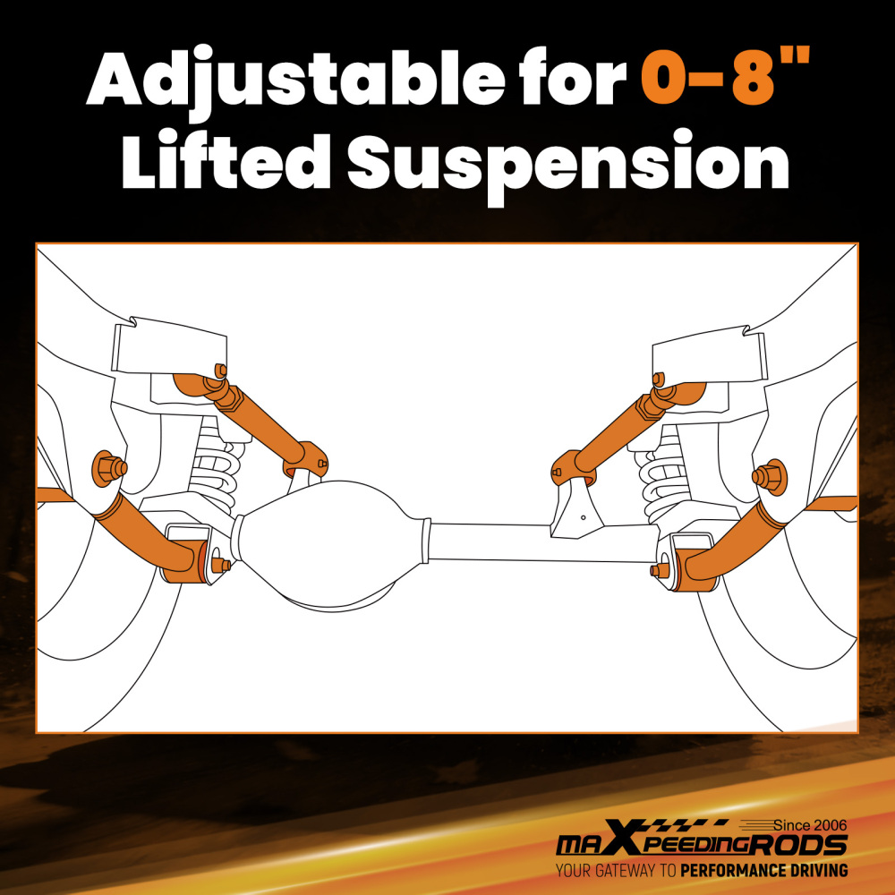 4Pcs UpperLower Adjustable Front Control Arms compatible for Jeep Cherokee XJ 1984-2001