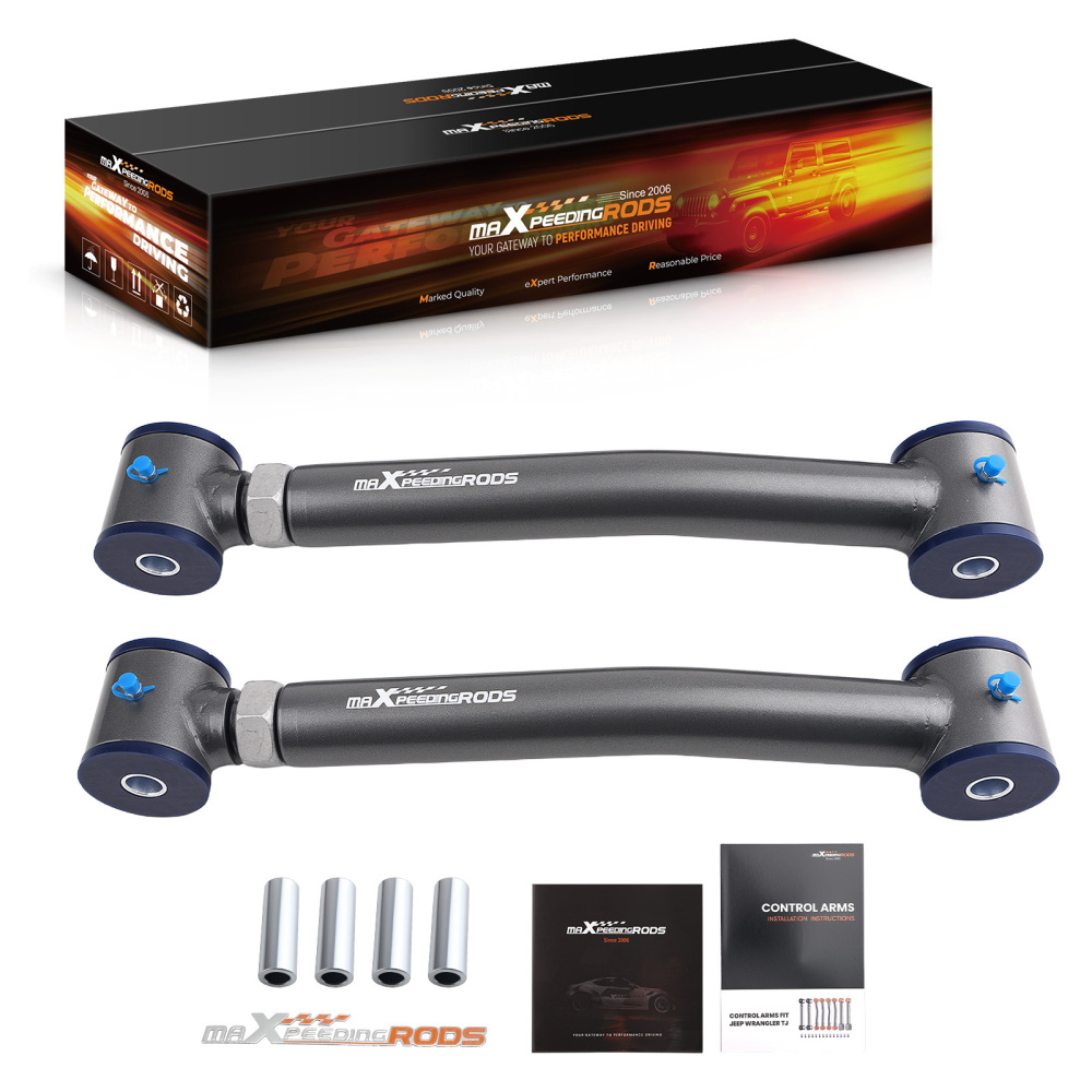 Adjustable Heavy Duty Front Lower Control Arms Kit compatible for Cherokee XJ 1984-2001