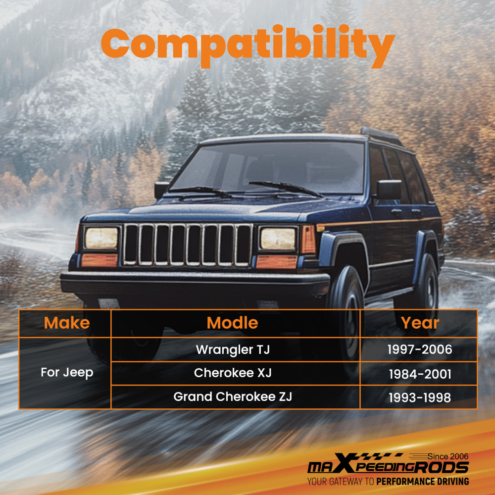 Adjustable Heavy Duty Front Lower Control Arms Kit compatible for Cherokee XJ 1984-2001