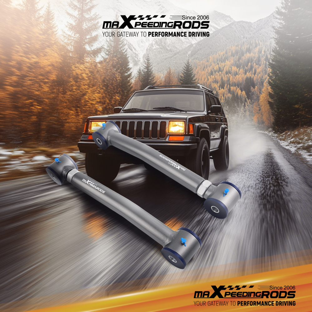 Adjustable Heavy Duty Front Lower Control Arms Kit compatible for Cherokee XJ 1984-2001