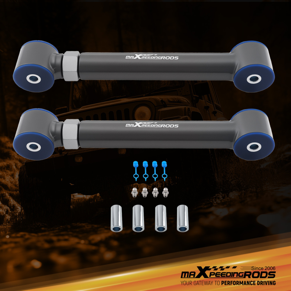 PAIR REAR UPPER ADJUSTABLE CONTROL ARM KITS compatible for JEEP WRANGLER TJ 1997-2006