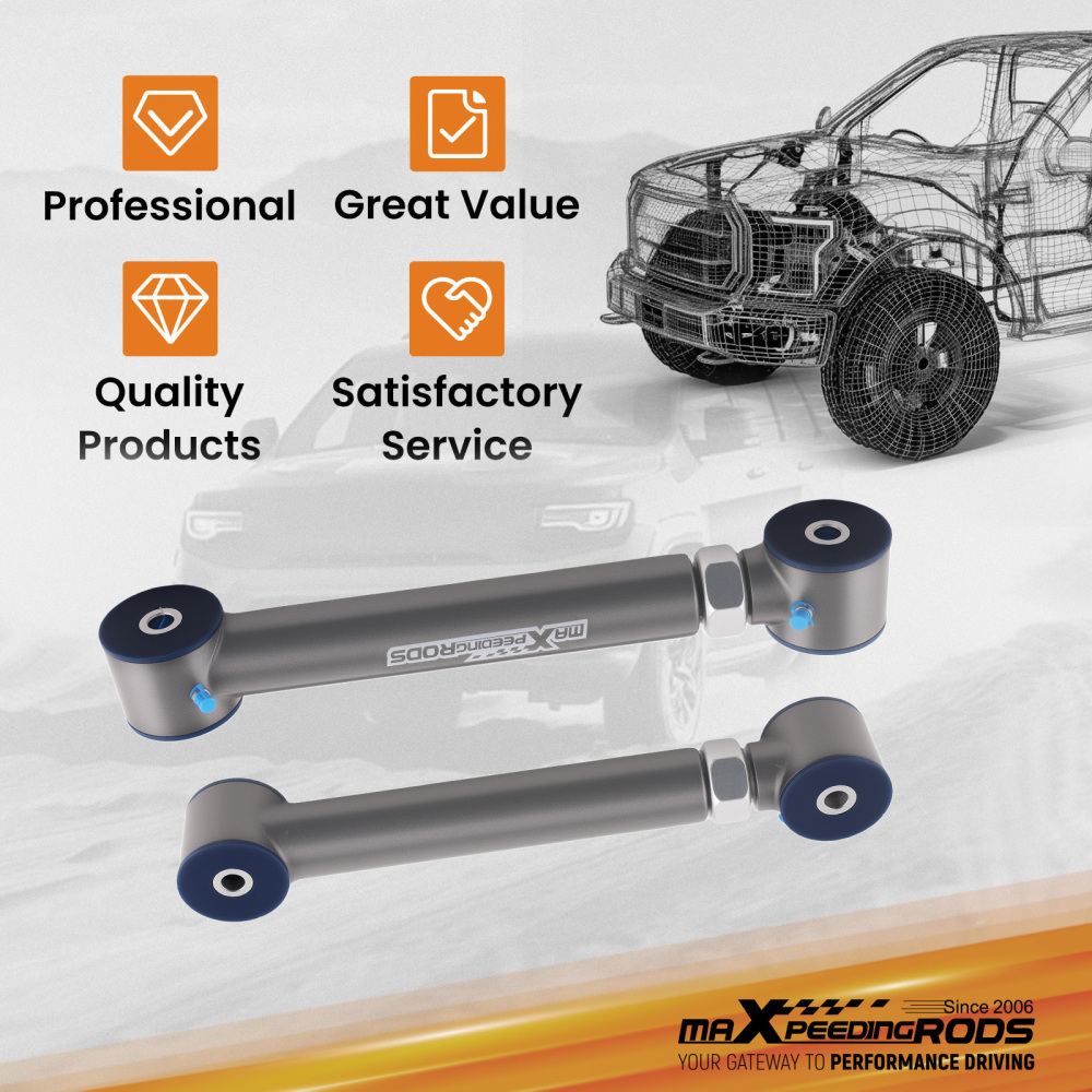 2pcs Rear Upper Adjustable Control Arm Kits compatible for Jeep Wrangler TJ 1997-2006