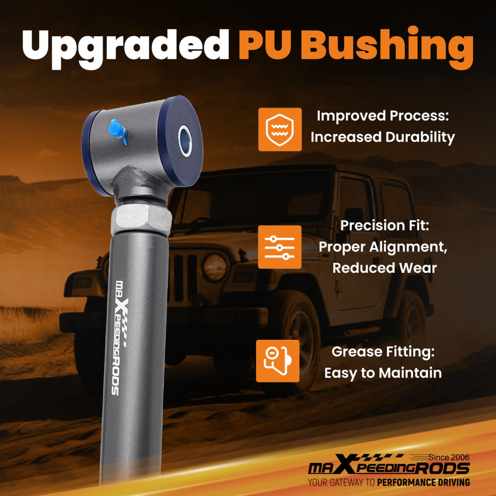 4PCS BRAZO DE CONTROL TRASERO AJUSTABLE compatible para JEEP WRANGLER TJ GRAND CHEROKEE ZJ