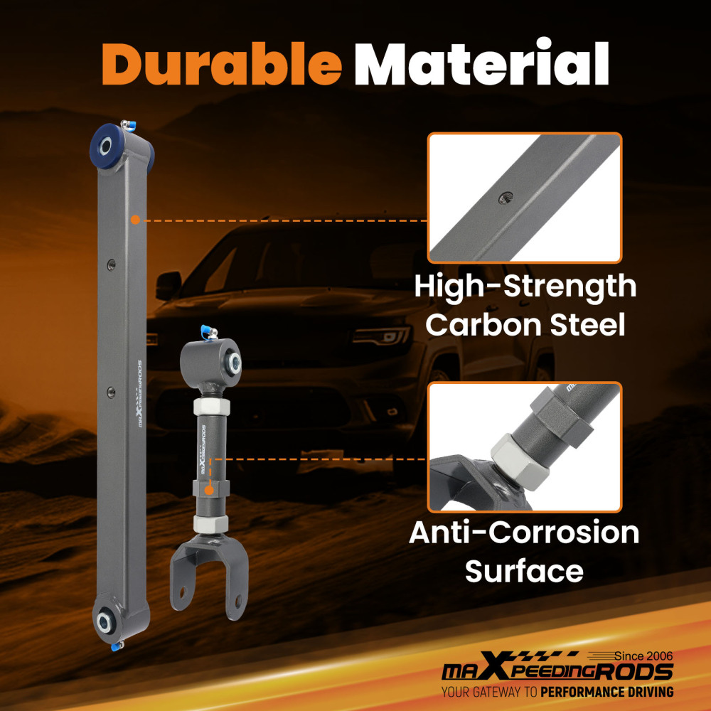 Adjustable Trailing Control Arms Kit compatible for GM A-Body 1967-1972 compatible for Chevelle Cutlass