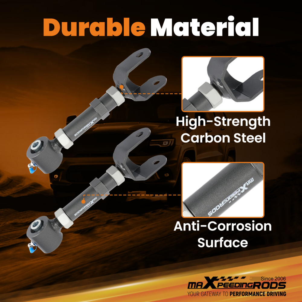 Adjustable Rear Control Trailing Arms Brace Kit compatible for GM A-Body 68-72 compatible for Chevelle