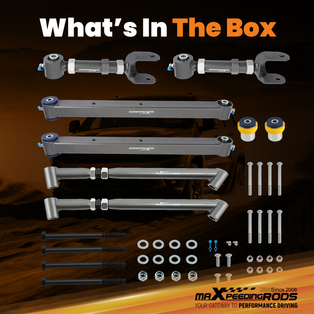 Adjustable Rear Control Trailing Arms Brace Kit compatible for GM A-Body 68-72 compatible for Chevelle