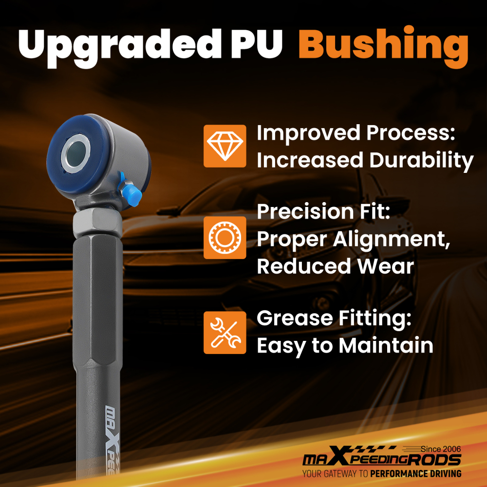 2x Suspension Adjustable Rear Lower Camber Arms +/- 4 compatible for Mini Cooper 2002-2013